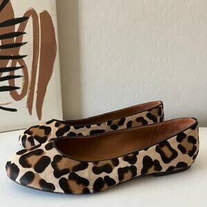 Margaux The Classic Limited Edition Calf Hair Leopard Print Ballet Flats Size 11